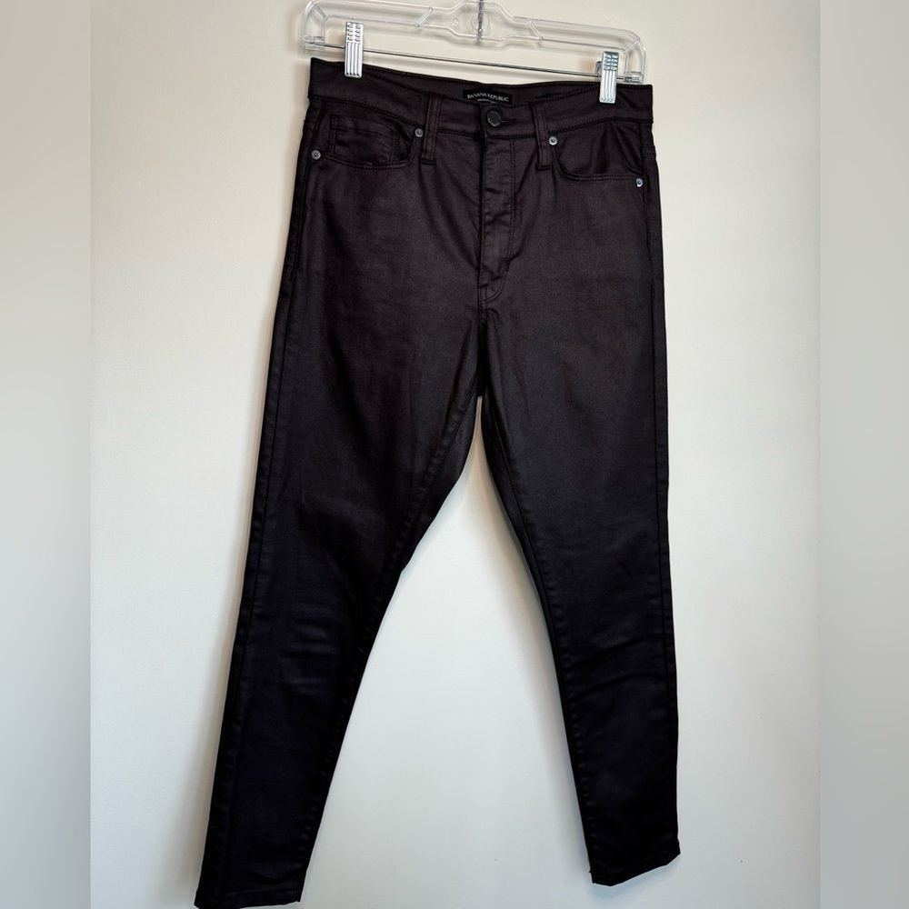 Banana Republic High Rise Deep Purple Coated Jeans Size 28